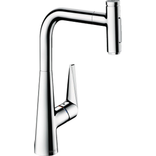 Hansgrohe M51 M5117-H300 Mitigeur de cuisine 1 trou avec douchette extractible avec bec pivotant 110°/150° chrome