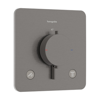 Hansgrohe Ecostat Comfort Q - thermostat encastré - 2 fonctions - chrome noir brossé (anthracite)