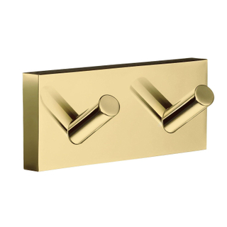 Smedbo House Handdoekhaak - 9x4cm - dubbel - messing