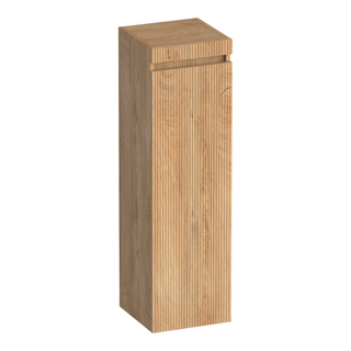 BRAUER Joy Wavy Hoge kast - 120x35x35cm - 1 deur - rechtsdraaiend - greeploos - Forest Tan