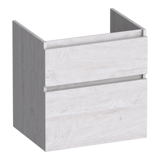 BRAUER Delight wastafelonderkast - 60x46x60cm - 2 softclose lades - greeploos - 1 sifon uitsparing - Forest Seashell