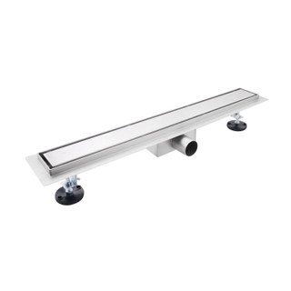 Fortifura Galeria douchegoot - 60cm - gesloten rooster - met vloerflens - Geborsteld RVS PVD (RVS)