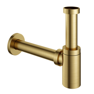 Hotbath Mate fonteinsifon rond messing geborsteld PVD