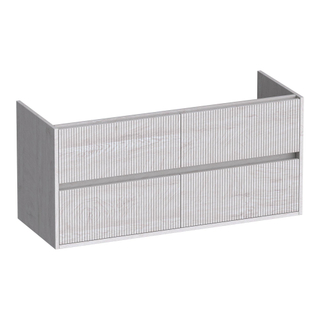 BRAUER Adore Wavy wastafelonderkast 120 4 softclose lades - greeploos - 2 sifon uitsparingen - Forest Seashell