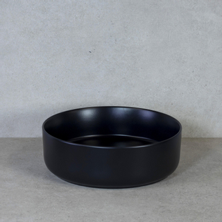 QeramiQ Note Vasque à poser 37x12cm céramique Noir mat