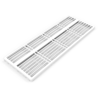 Stelrad bovenrooster voor radiator 100x16cm type 33 100x16cm Staal Wit glans