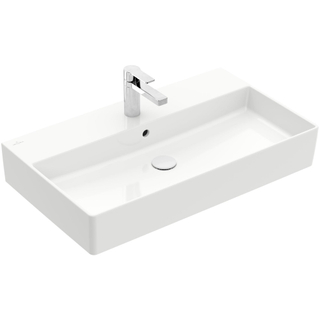 Villeroy & Boch memento 2.0 Lavabo pour porte serviettes 80x14x9.5cm 1 trou de robinet avec trop-plein Ceramic+ Blanc Alpin