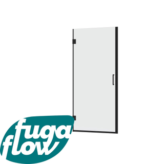 FugaFlow Efficiente Vetro 5000 Porte de douche 95x200cm sans profilé avec verre de sécurité anticalcaire noir mat