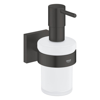 Grohe Start Cube QuickFix Distributeur savon - 160ml - avec support - avec gobelet - Noir mat