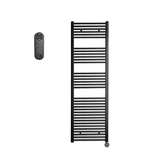 Sanicare HVS Elektrische Radiator - 172x45cm - 920W - met afstandsbediening - thermostaat - zwart - rechtsonder - mat zwart