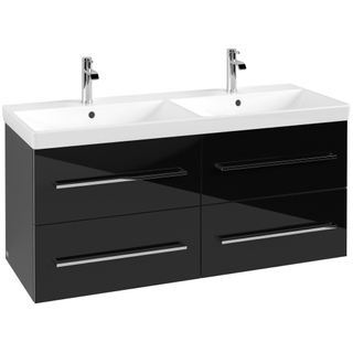Villeroy & Boch Avento Meuble sous-lavabo 118x51.4x45.2cm 4 tiroirs crystal black