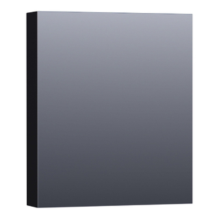 Saniclass Plain Spiegelkast - 60x70x15cm - 1 rechtsdraaiende spiegeldeur - MDF - mat zwart
