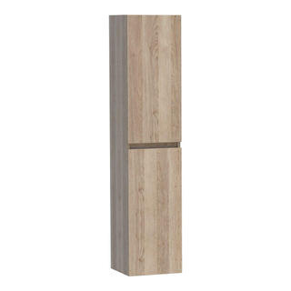 BRAUER Solution Badkamerkast - 160x35x35cm - 2 greeploze links- rechtsdraaiende deur - MFC - legno calore