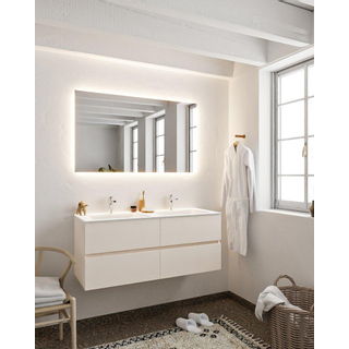 Mondiaz VICA Meuble Linen avec 4 tiroirs 120x50x45cm vasque lavabo Cloud double 2 trous de robinet