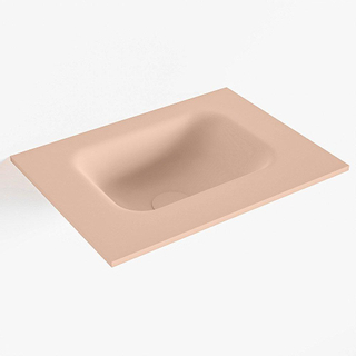 Mondiaz LEX Fontein - 40x30x0.9cm - wasbak midden - zonder kraangaten - voor toiletmeubel - Solid surface - Rosee