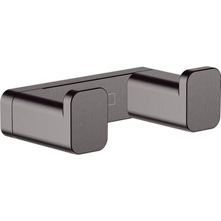 Hansgrohe Addstoris porte-serviettes double brossé noir chrome