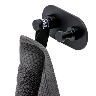Geesa Nemox Black Crochet porte-serviette noir mat