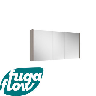 FugaFlow Eccelente Arredo Armoire de toilette - 120x63x16x16cm - avec panneaux latéraux - Taupe mat