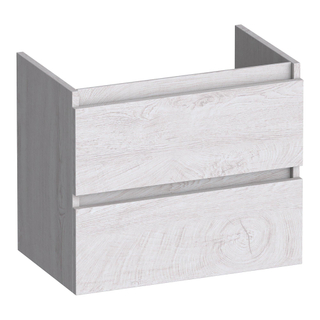 BRAUER Joy meuble sous lavabo peu profond - 60x39x50cm - 2 tiroirs softclose - sans poignée - 1 découpe pour le siphon - Forest Seashell