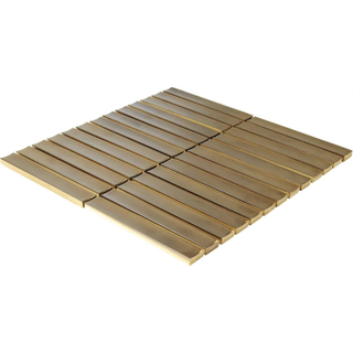 La mosaïque Mosaic Factory Sevilla - 29,6x29,9cm - carrelage mural - Rectangulaire - doigt kitkat - Porcelaine - Bronze Métallique (bronze)