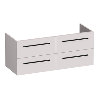 BRAUER Trust meuble sous lavabo 120 excl. poignées à poser 4 tiroirs softclose et 2 découpes pour siphon - mat sable