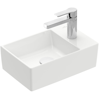 Villeroy & Boch memento 2.0 Lave-main WC face inférieure meulée 40x11.1x9.1cm 1 trou de robinet Blanc Alpin