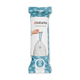 Brabantia PerfectFit Sacs poubelle - fermeture à cordon - code O - 30L - 20 pièces
