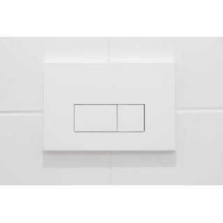 Geberit Réservoir encastrable - UP320 - plaque de commande QeramiQ metal - dualflush - boutons rectangulaires - blanc mat
