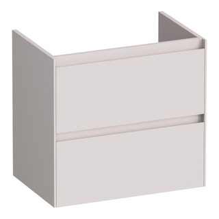 BRAUER Inspire meuble sous lavabo peu profond 60 2 tiroirs softclose - sans poignée - 1 découpe pour le siphon - mat sable