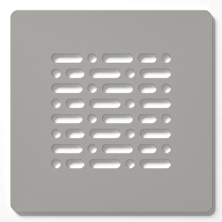 ZEZA Grade grille de douche - 13x13cm - Perla (gris clair)