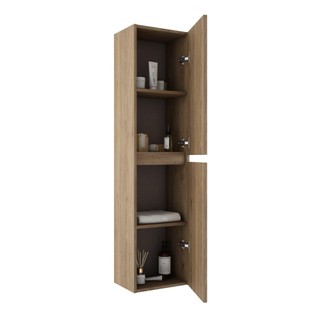 FugaFlow Eccelente Arredo Hoge Kast - 140x35x27cm - 2 deuren - kaneel