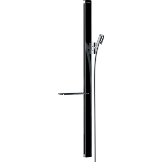 Hansgrohe Unica`E barre de glissement avec flexible de douche Isiflex`B 160cm et porte-savon casetta`E 90cm noir/chrome