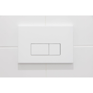 FugaFlow Eccelente Press Plaque de commande DualFlush pour bâti-support Geberit UP320 Métal rectangulaire blanc mat
