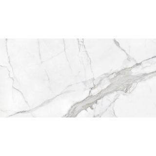 SAMPLE Cifre Cerámica Statuario Carrelage mural et sol - rectifié - effet marbre - Blanc/Noir mat (noir)