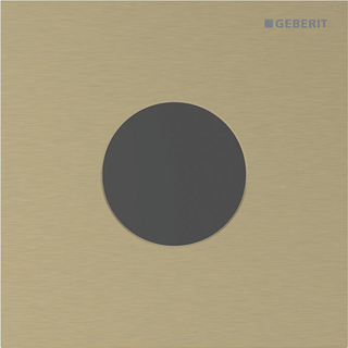 Geberit type 40 urinioir bedieningsplaat - batterij - rond - messing geb/easy-to-cl