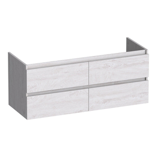 BRAUER Joy meuble sous lavabo 120 4 tiroirs softclose - sans poignée - 2 découpes pour siphon - Forest Seashell