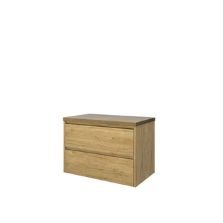 Proline top ensemble meuble 80x46x55.2cm meuble symétrique chêne idéal et plaque de recouvrement chêne idéal