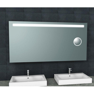 Wiesbaden Tigris miroir rectangulaire avec LED et miroir de rasage 160 x 80 cm