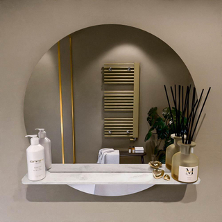 Miroir de salle de bain Mondiaz SPOT - rond 70cm - plan de miroir - couleur Opalo