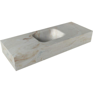 Mondiaz Lex Vrijhangende Wastafel - 80cm - midden - solid surface - Frappe