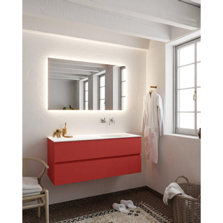 Mondiaz VICA ensemble de meuble de salle de bain - 120cm - meuble sous-vasque fire - 2 tiroirs - lavabo moon droite - sans trou de robinet XL version 60cm haut