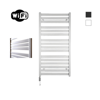 Sanicare HVW - Moda Elektrische Radiator - 120x60cm - 876W - wifi - thermostaat - wit - linksonder - mat wit