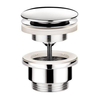 Hotbath Mate always open plug met schroef rond chroom