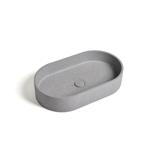 Ideavit Form lavabo 60x35x12cm béton ovale gris