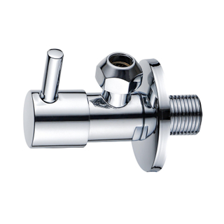 Fortifura Calvi Hoekstopkraan - haaks - 1/2" wandaansluiting - 3/8" / 10mm knel aansluiting slang - chroom