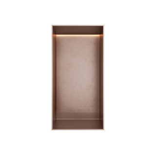 Hotbath &MORE Inbouwbox of inbouwnis - 30x15x10 - frameless + LED - Geborsteld koper PVD