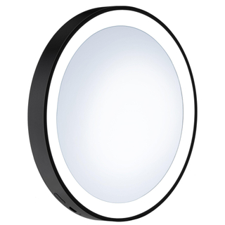 Smedbo Outline Lite Miroir grossissant - 12x12cm - ABS Noir mat