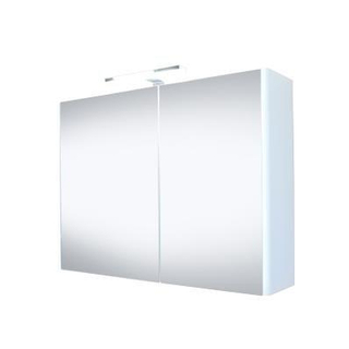 Best Design Happy Armoire de toilette avec éclairage 80x60cm MDF Blanc