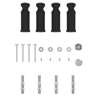 FugaFlow Eccelente Acces Kit de raccordement lot de 4 avec fixation noir