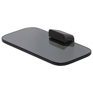 Geesa Shift Planchet / Zeephouder Zwart metaal geborsteld met rookglas